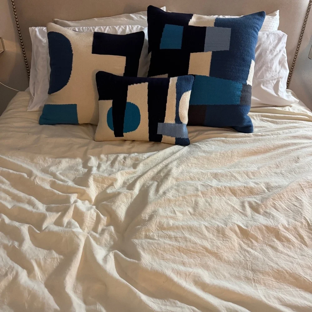 Jonathan Adler Blue Geometric Throw pillows